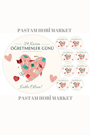 Pastam Hobi Market 24 Kasım Öğretmenler Günü Pasta Kurabiye Üzeri Yenilebilir Kağıt Baskı