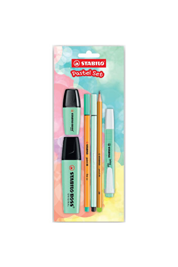 Stabilo Green Pastel Highlighter Set - 6 Pieces 70/116-6