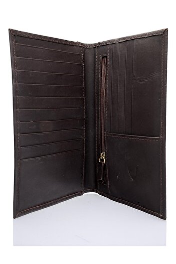 Hidesign Passport Wallet for Unisex - Genuine Leather, Brown - Travel Organizer, Elegant Design