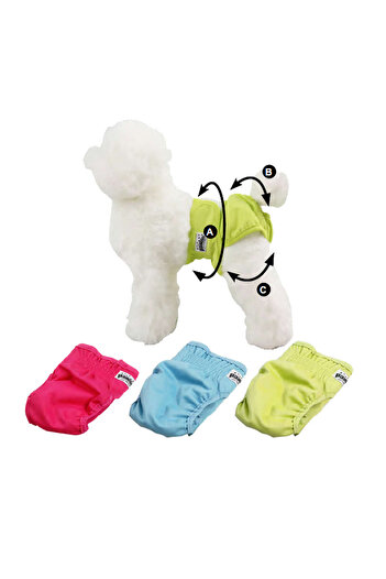 Pawise Msa-Shop Reusable Dog Diapers m 3 Pieces