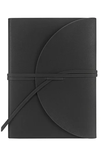 Victoria's Journals Vj Pella Vegan Leather Flexible Cover Classic Fountain Pen Suitable Lined Notepad 15X21 cm (A5) Black