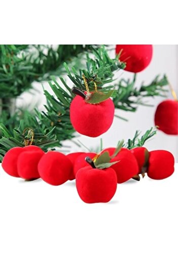 Lider MAGNESİA Leader Magnesia Christmas Ornament 12-Piece Apple Christmas Tree Ornament