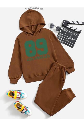 BENROMA Los Angeles Printed 89 Model Unisex Kids Tracksuit Set - Oversize Fit