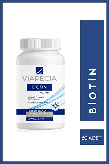 Viapecia Biotin 5000 Mcg 60 Capsules