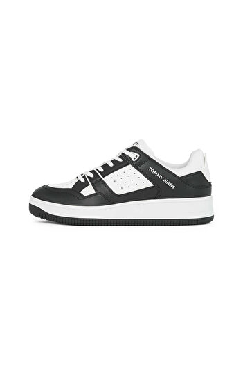 Tommy Hilfiger Erkek Rahat Taban Nefes Alabilen Bağcıklı Rahat Günlük Kullanım Siyah Sneaker EM0EM01464-BDS