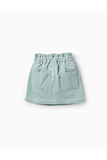 Ziddy MINI CORDUROY SKIRT FOR GIRLS AQUA GREEN