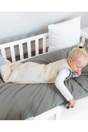 Alpar Tekstil Sleeveless Zippered 2.5 Tog Sleeping Bag for Girls and Boys - with Booties and Feet Cream