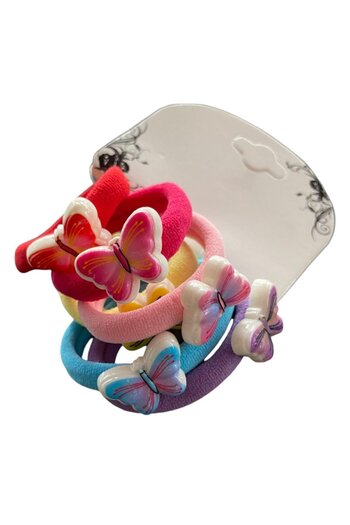 TAKIŞTIR 6-Piece Butterfly Figured Rubber Buckle