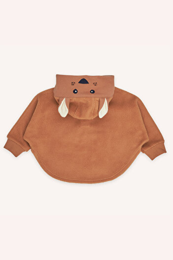 Panço Baby Girl Embroidery Detailed Tile Sweatshirt