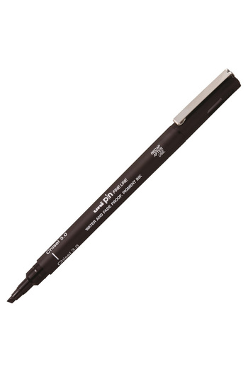 UNİ-BALL Uni-ball Pin 3.0 Fine Line Kesik Uçlu Kalem Siyah Pıncs3-200