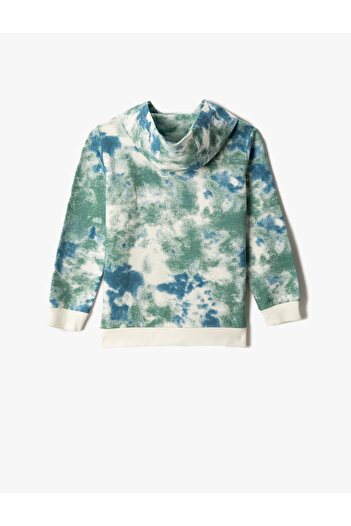 Koton Hanorac cu glugă cu mânecă lungă cu model Batik