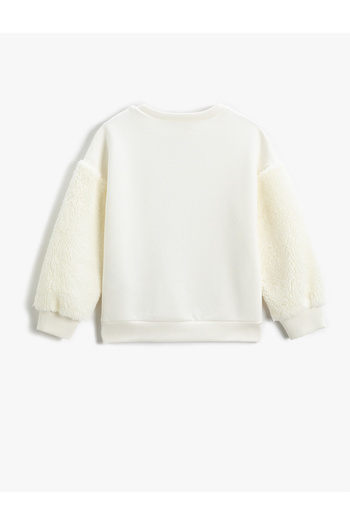Koton Plush Detailed Sweatshirt with Ribbon