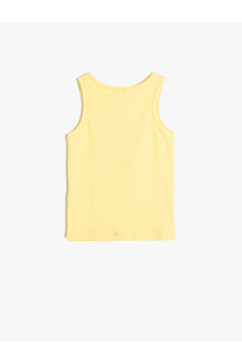 Koton Tank Top Sleeveless Printed Ribbed Cotton