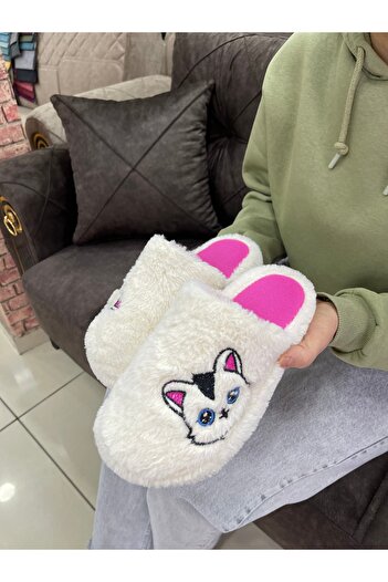 Hızlı Al Cat Figure Silent Sole Winter Home Slippers