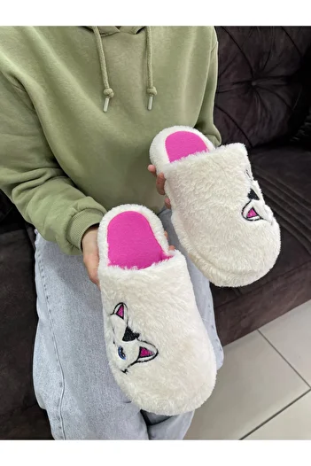 Hızlı Al Cat Figure Silent Sole Winter Home Slippers