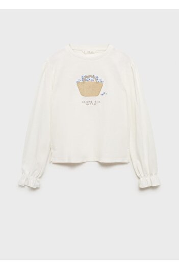 MANGO Kids Τύπωμα μακρυμάνικο μπλουζάκι