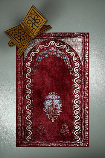 Viyana Home Digital Printed Non-Slip Base Washable Dowry Gift Prayer Mat Prayer Rug