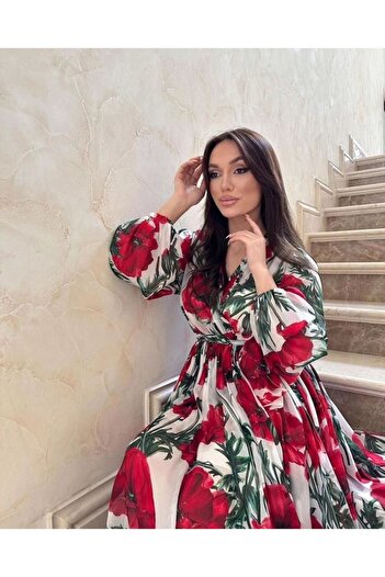 Jennyfer Krep Kumaş Uzun Elbise