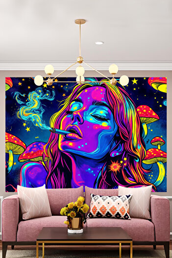 Vendini Kaliteli Kumaş , Canlı Renkler Duvar Örtüsü Duvar Halısı Wall Tapestry