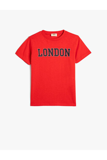 Koton Short Sleeve T-Shirt Printed Crew Neck Cotton