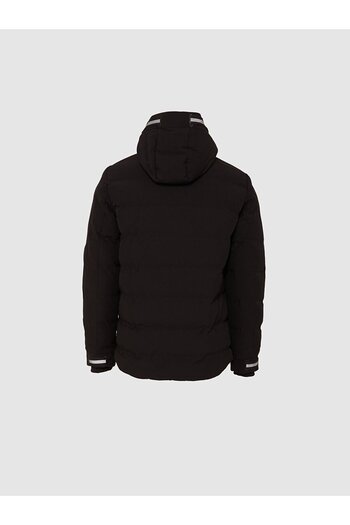Ltb Hooded Zippered Black Coat