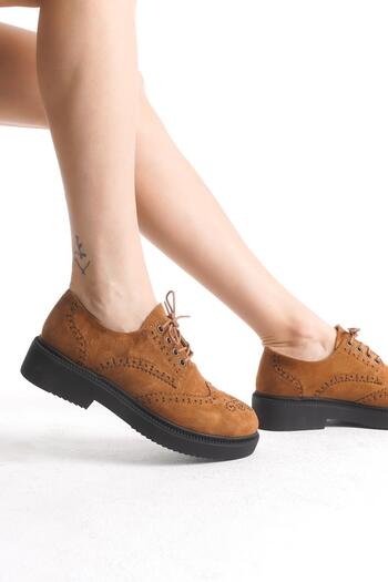 Modabuymus Yampa Brown Suede Oxford Casual γυναικεία παπούτσια