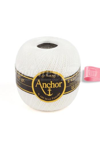 Anchor Νήματα δαντέλας 6 στρώσεων No:70 100 gr - Λευκό