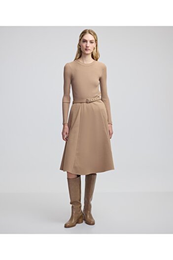 İpekyol Knitwear Mix Belt Dress
