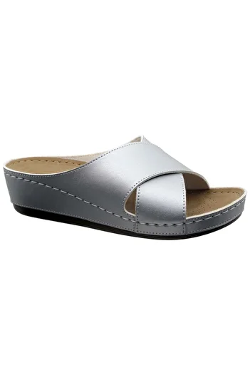 stilfest Silver Color Comfortable Orthopedic Women's Slippers - Light Sole Home and Daily Use
