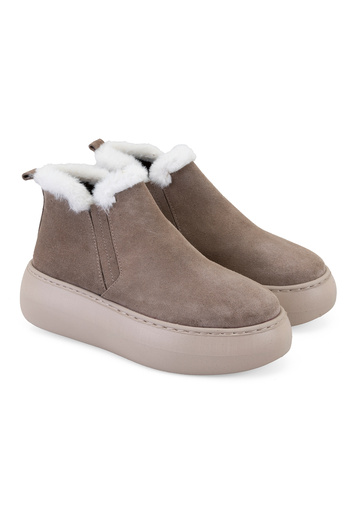 Desa Jessia Beige Women's Suede Boots