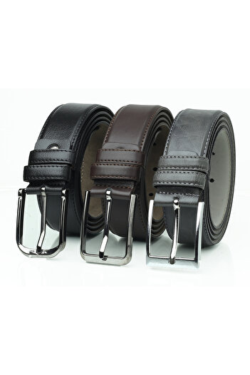 Deribond 3 Pieces Men's Classic Fabric Trouser Belt