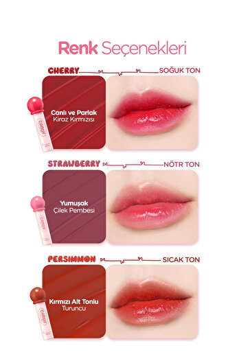 Missha Uzun Süre Kalıcı, Parlak Bitişli, Su Bazlı Tint A'pıeu The Pure Candy Tint (NO.02 STRAWBERRY)