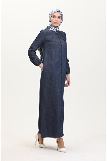 sefamerve Dark Blue Drawstring Jeans Ferace - 2030-02
