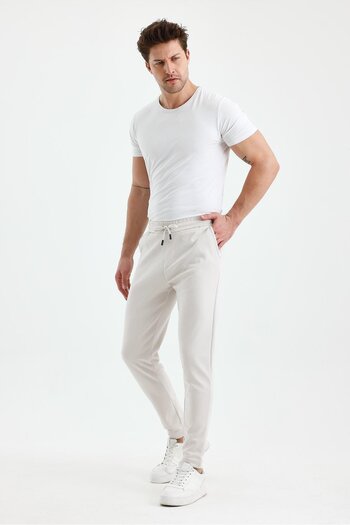 FİHA Men's Straight Leg Jogger Pants Stone