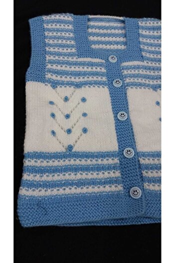 Papatyam Baby Kids Knitted Vest - Handcrafted Nako/Minnoş Ip