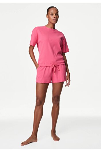 Marks & Spencer Regular Fit Kısa Kollu Pijama Üstü