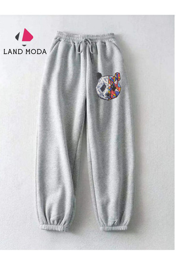 SBCSPORT Jogger Sweatpants Gray Rubber Leg High Waist Sweatpants