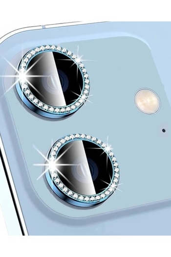 KILIF HOUSE Iphone 11 - 12 Uyumlu Parlak Taşlı Kamera Lens Koruyucu