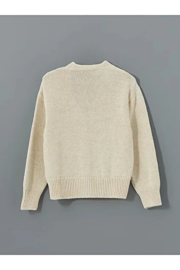 LC Waikiki Lcw Vision Ecru V-Neck Women's Knitwear Cardigan