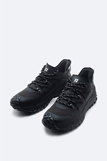 Avva Erkek Siyah %100 Kauçuk Taban Su İtici Sneaker Ayakkabı A42Y8011