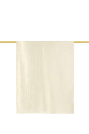 Bursa İpek Cream Monogram Pattern Jacquard Silk Shawl