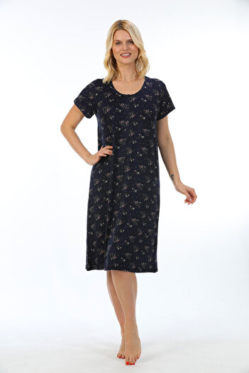Etoile Women's Bamboo Short Sleeve Patterned Nightgown 72224