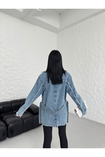 SOLİS MODA Trench de damă din denim