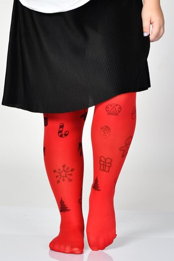 Dore Çorap New Year's Patterned Children's Pantyhose