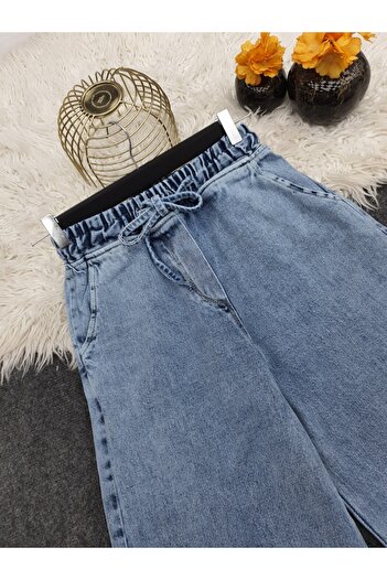 Modamorfo Ice Blue Jeans - Tie Waist and Pockets