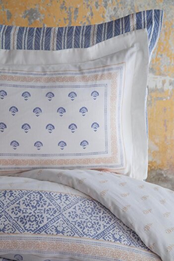 Apricitas HOME Tek Kişilik Florantine Blue Timeless Yatak Örtüsü Prime Set