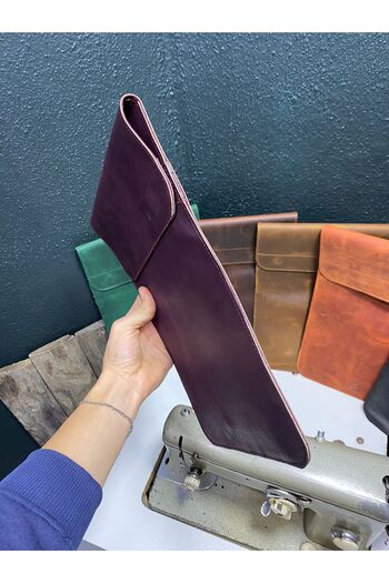 özdemirler deri Calfskin Crazy MacBook Air and Pro 13.3" 14" Compatible Envelope Case - Minimalist Laptop Case