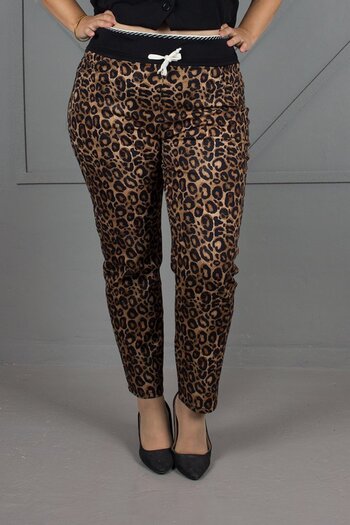 Truva XXL Plus Size Diving Fabric Leopard Pants