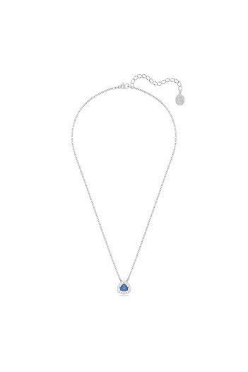 Swarovski Una Kolye, Trilliant kesim, Mavi, Rodyum kaplama