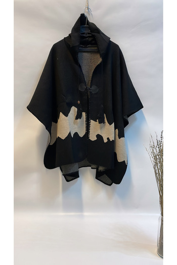 Onur New Product - Special Woven Knitwear Poncho, Winter Skirt with Pattern, Luxury Fashion Store